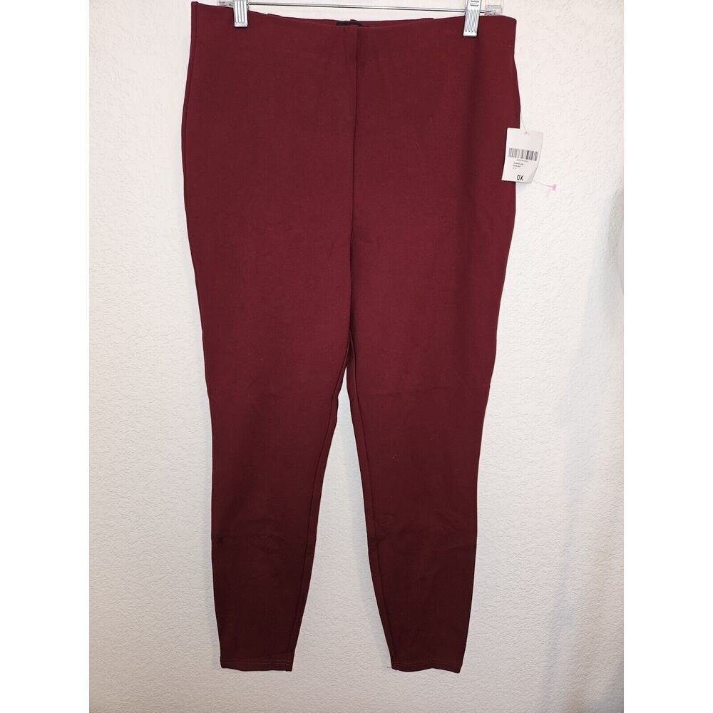 NWT! FOREVER 21+ Burgandy Leggings Womens Plus Size 0X Read Description!